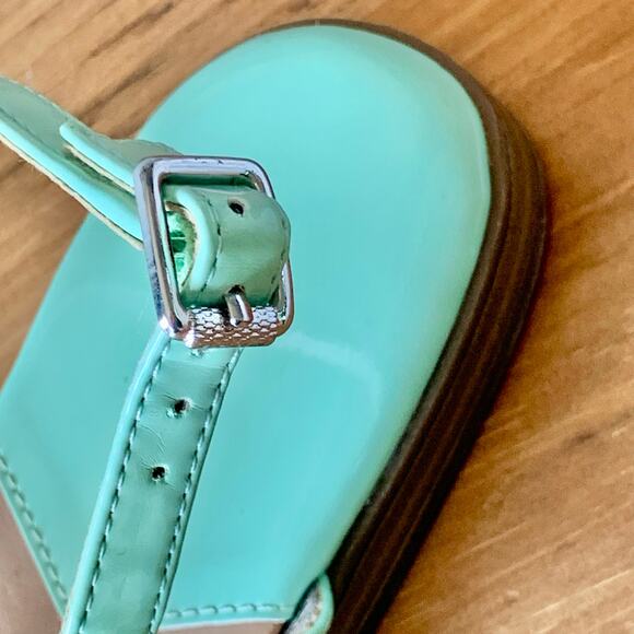 Circus Sam Edelman Womens Sandals Sz 10M Cayden Mint Green T-Strap Buckle Thong - Picture 3 of 9